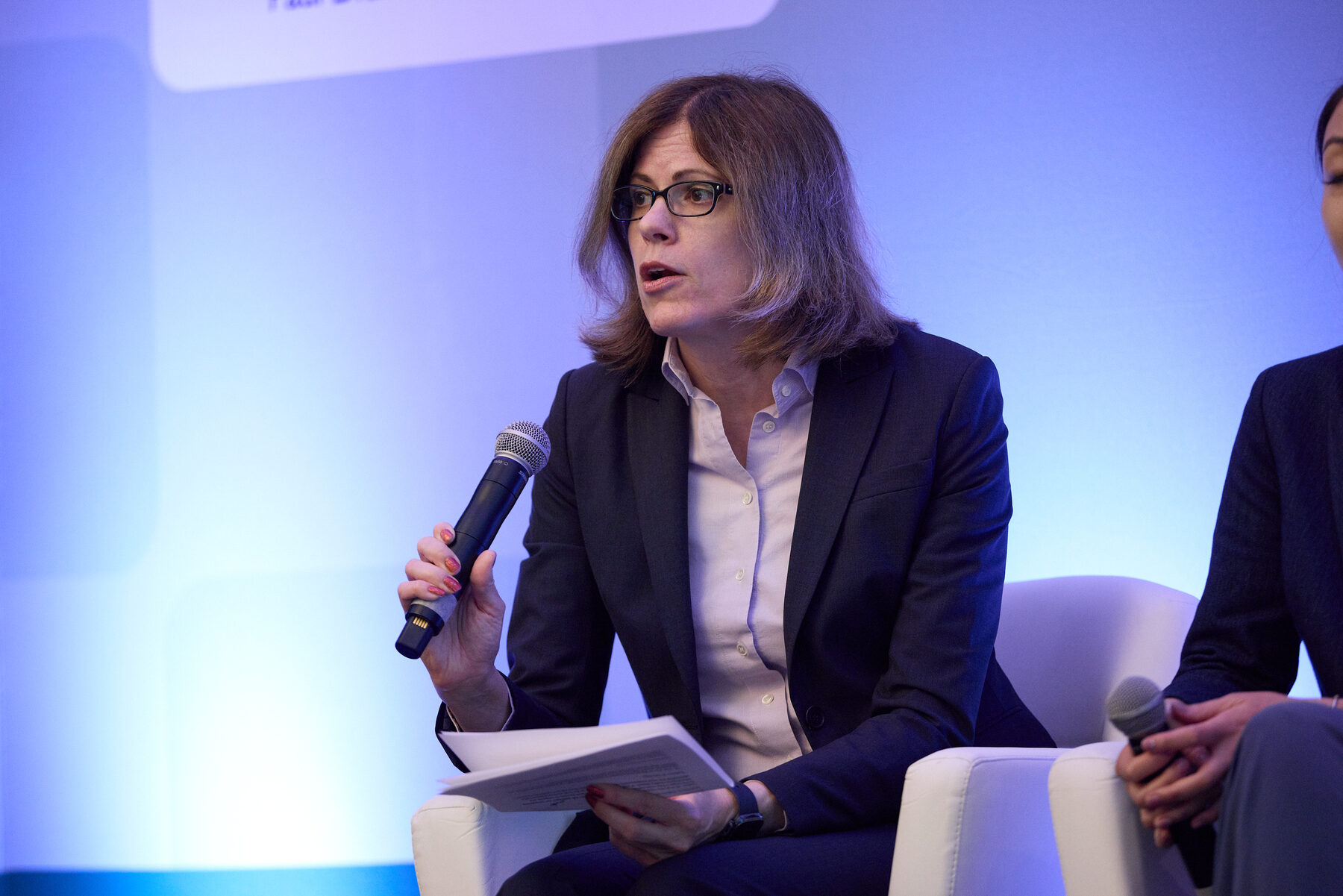 Meghan E. Burns, DVM speaking at an industry event